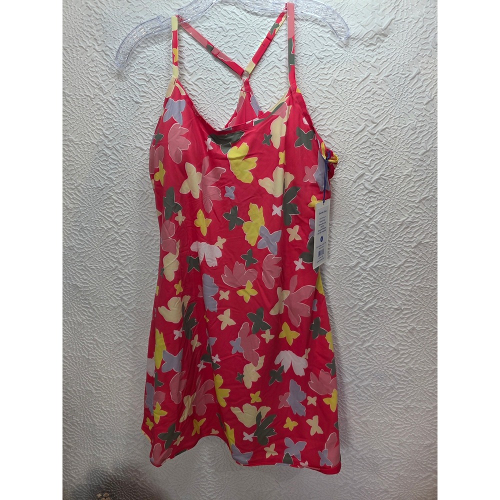 Outdoor Voices Exercise Dress Womens Large Pink Floral NWT Slice of Life Shorts